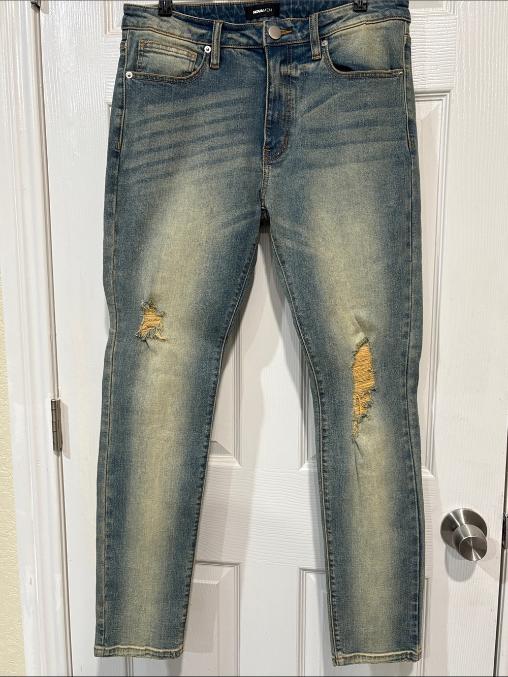 Skinny Distressed Light Blue Men's Jeans